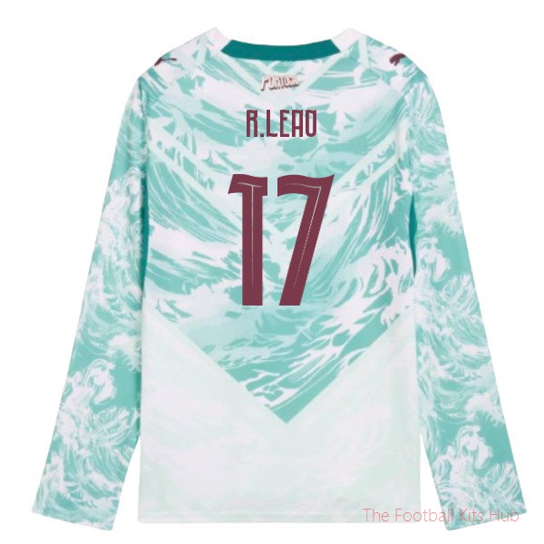 2026-2027 Portugal Long Sleeve Away Shirt (Kids) (R.Leao 17)