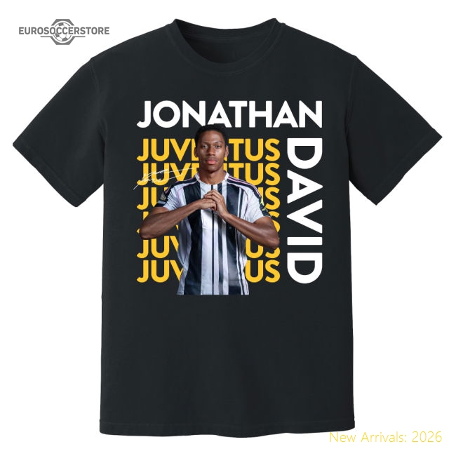 Genuine Jonathan David Juventus New Signing T-Shirt (Black)