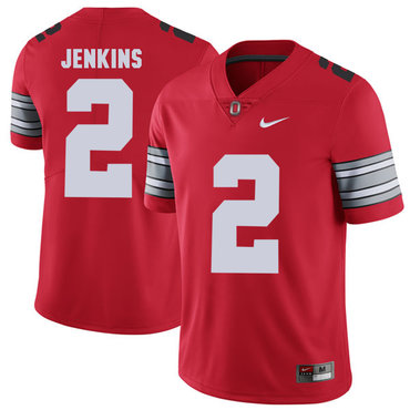 Men's Ohio St Buckeyes Red 2018 authentic Pryor Jenkins #2 stitched