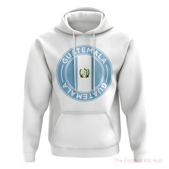 Men Guatemala Football Badge Hoodie (White)