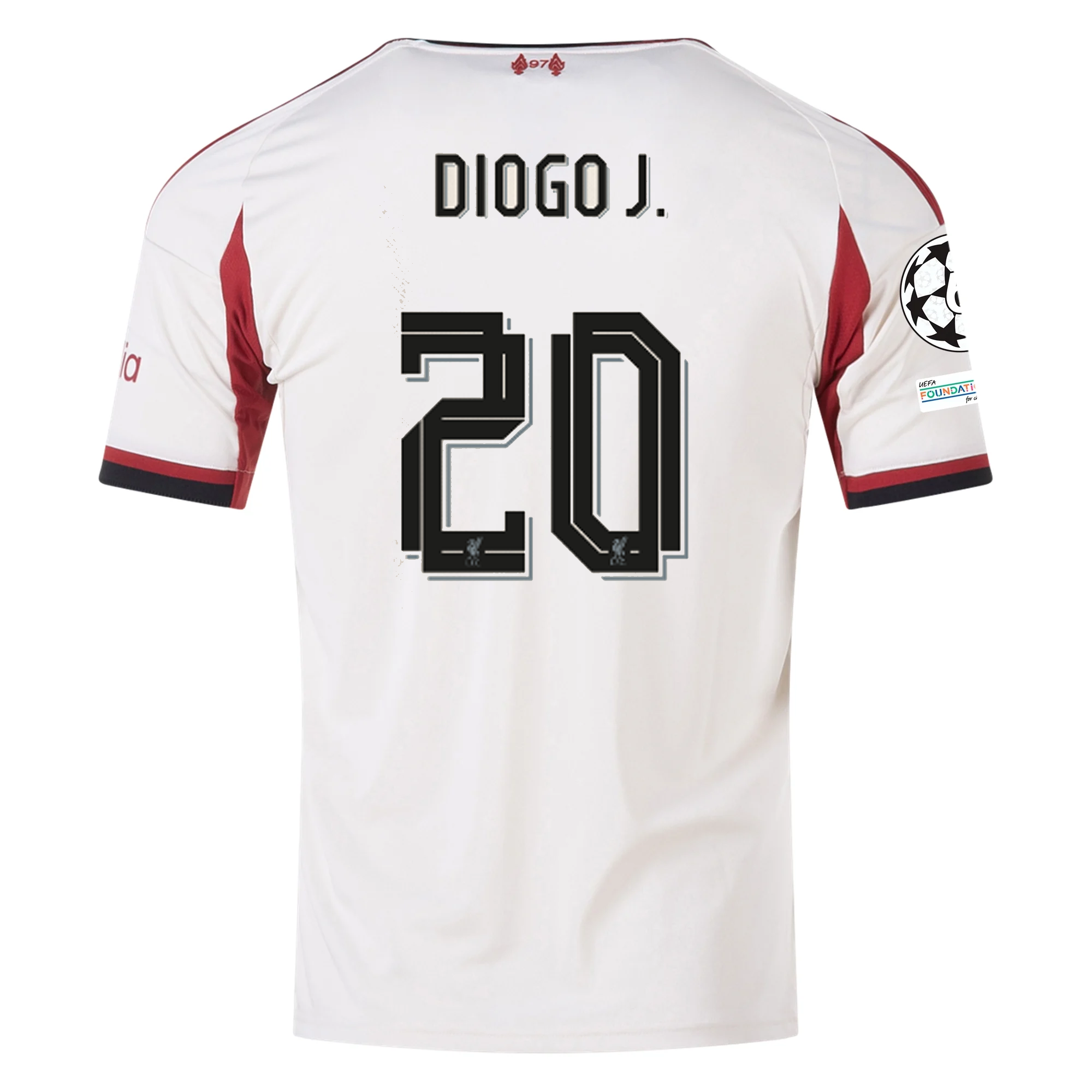 Liverpool Diogo Jota 2025-2026 UCL Away Jersey – Authentic Shirt