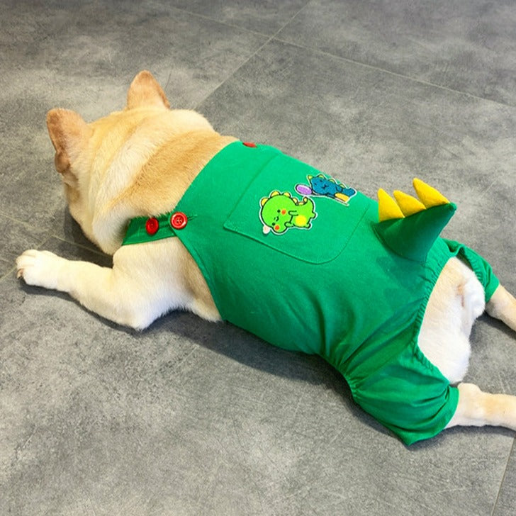 Dinosaur Clothes For French Bulldog Dog Supplies | Non-slip Design