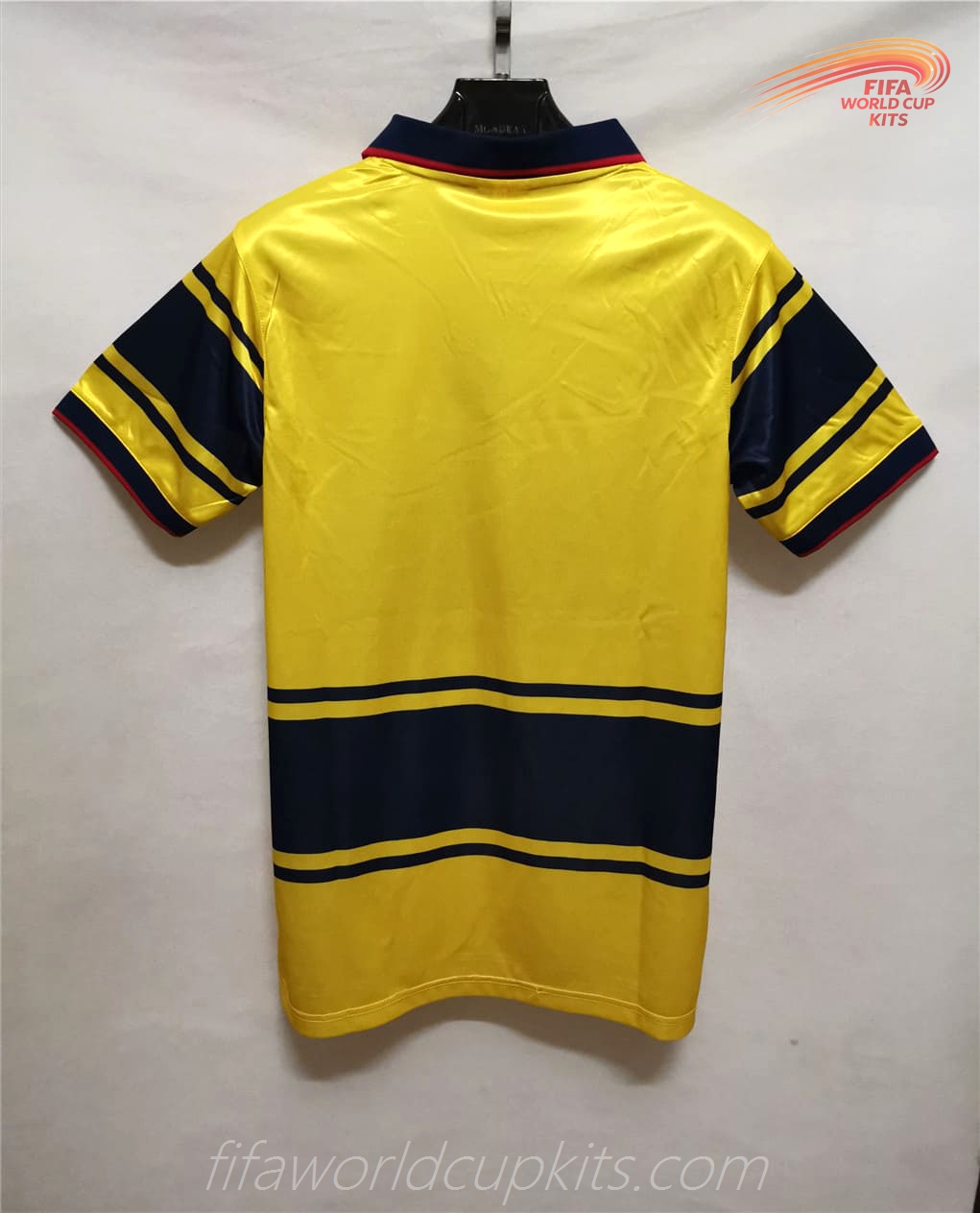 Arsenal season 97-98 Away Canary Soccer Jersey