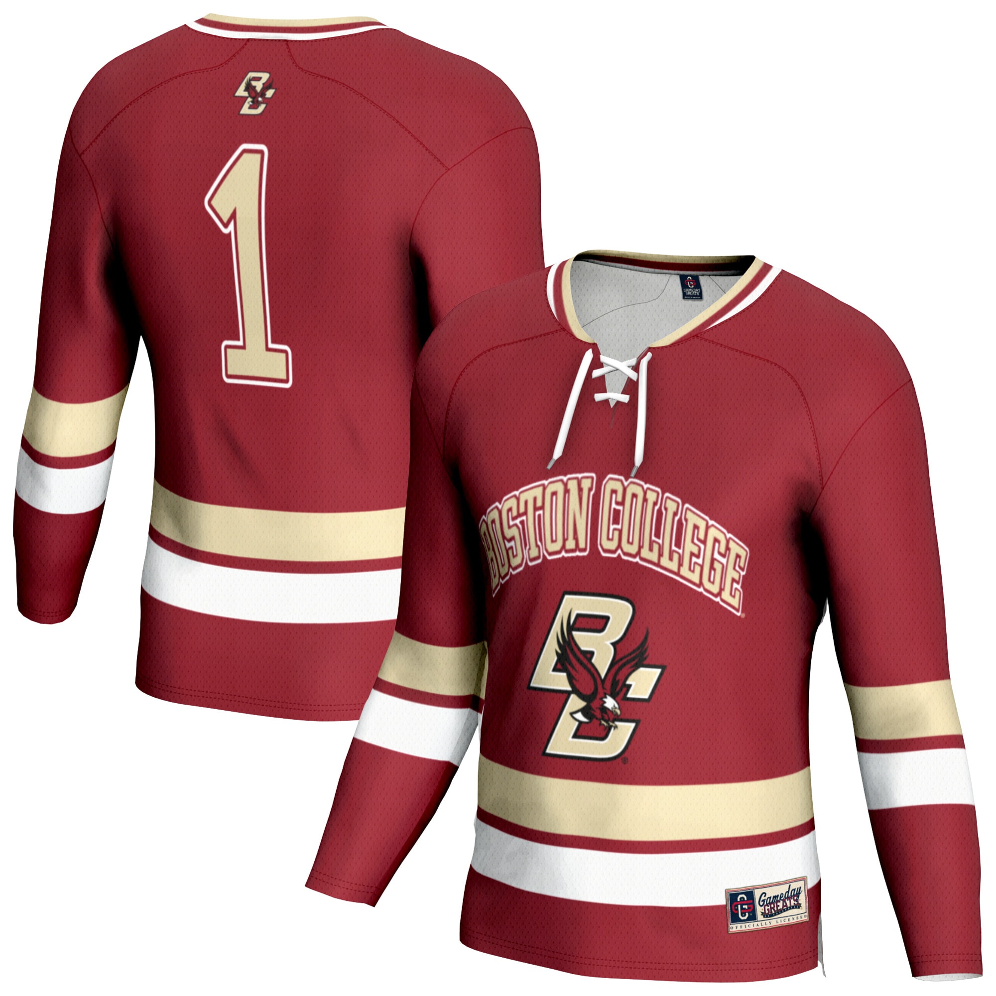 [NJP] Boston College Eagles GameDay Greats Youth Lightweight Men's Hockey Team Fashion Jersey - Maroon