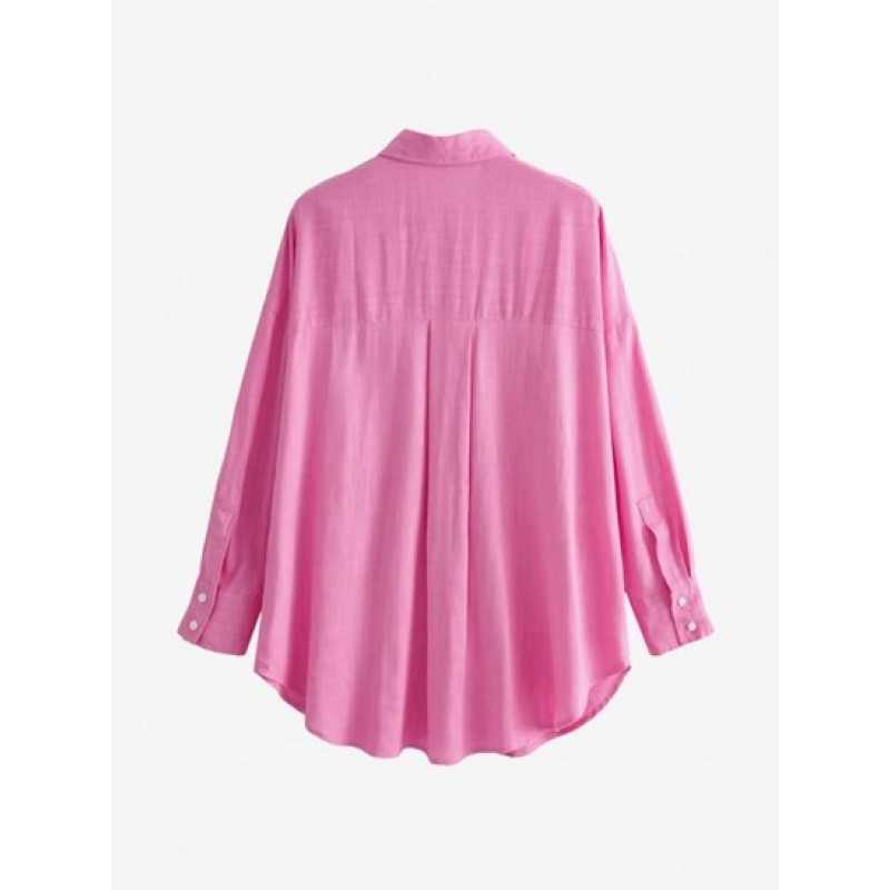 Drop Shoulder Button Up Pocket Shirt MF0650