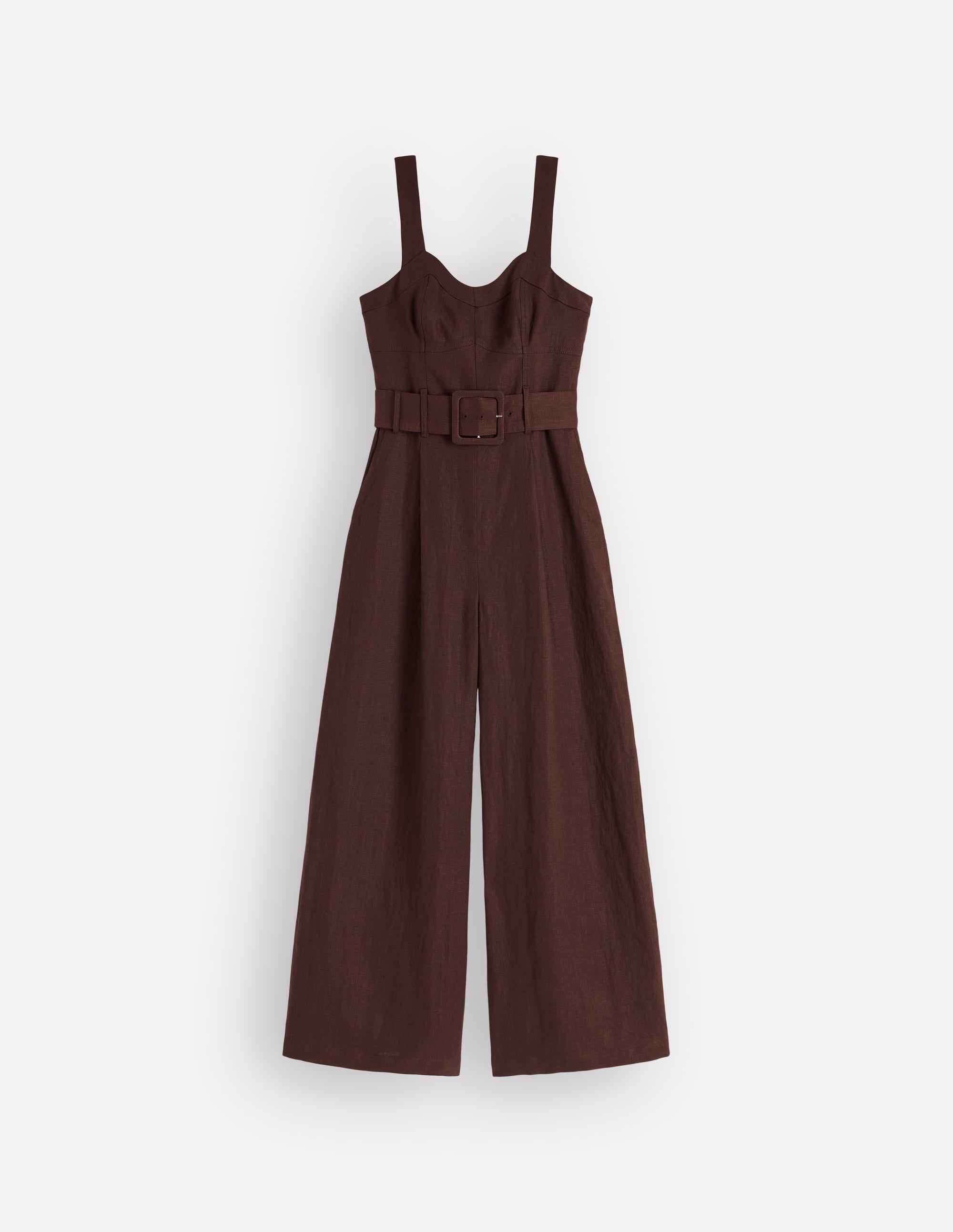 Panelled Bodice Linen Jumpsuit
