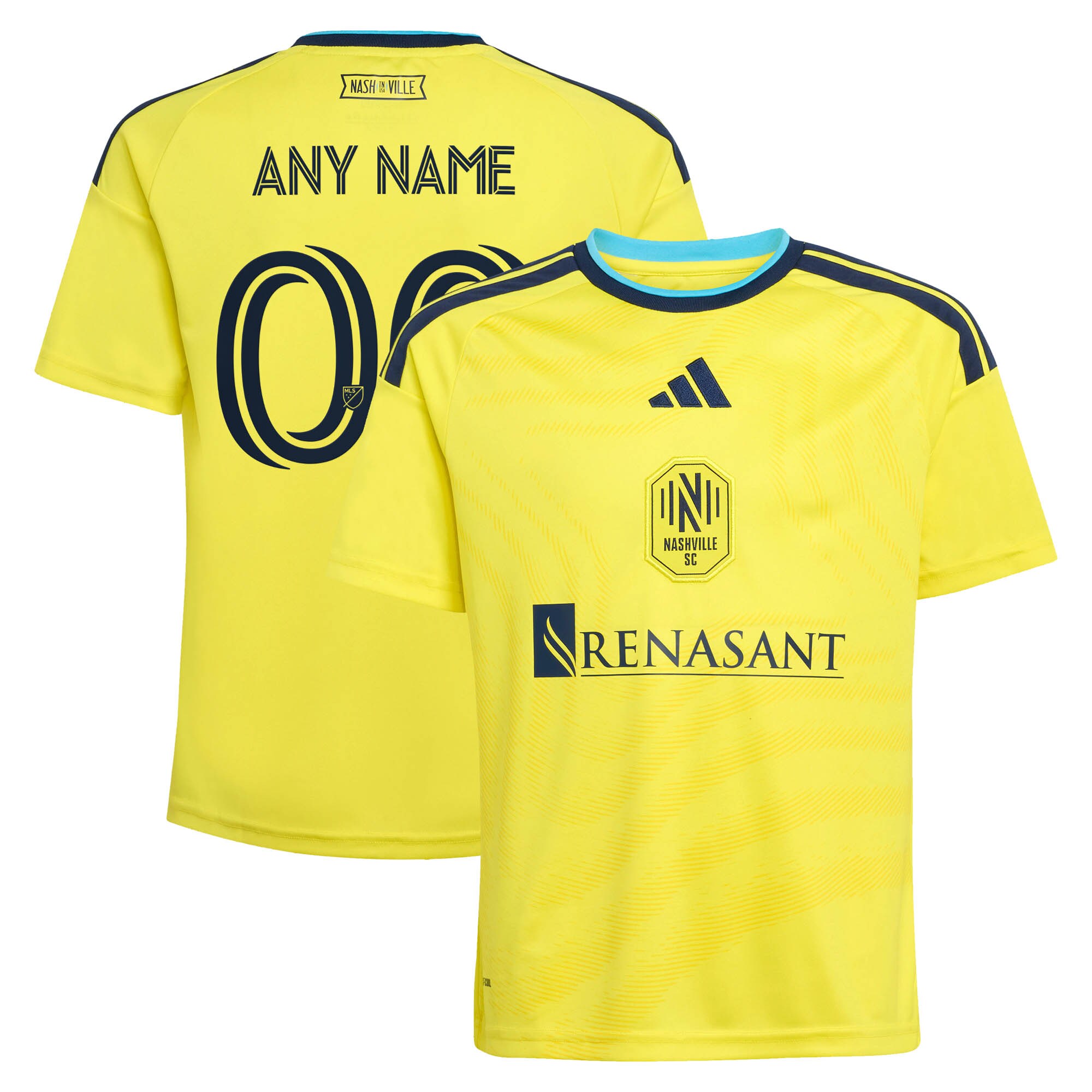 [SJH] Nashville SC Youth 2026 The Reverb Kit Replica Custom Jersey - Yellow