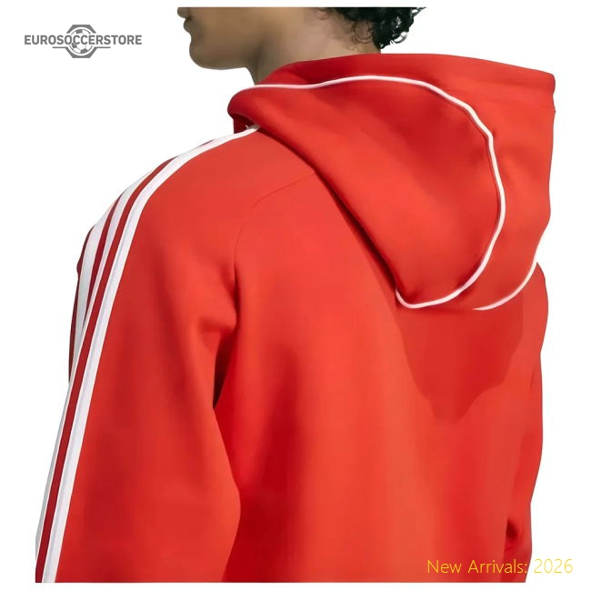 2025-2026 Bayern Munchen Ubp Doubleknit Hoody (Red) Classic Football Kit