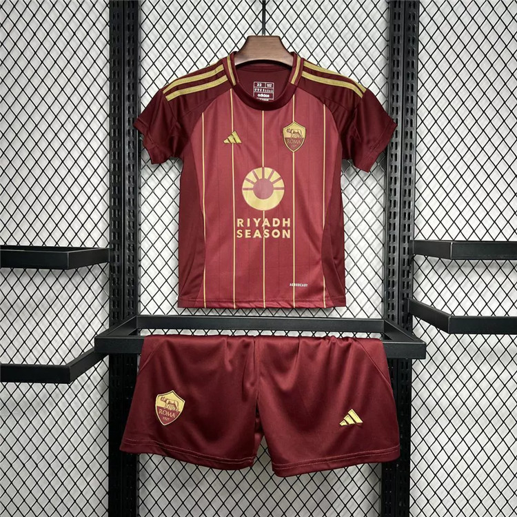 Kids AS Roma 2425 Home Kit ShirtShorts - Official Replica 18794