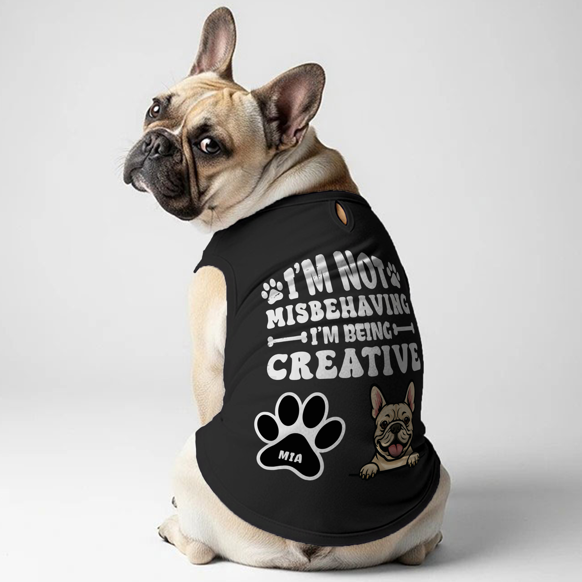 French Bulldog I’m Being Creative Personalized Frenchie Shirt | Custom