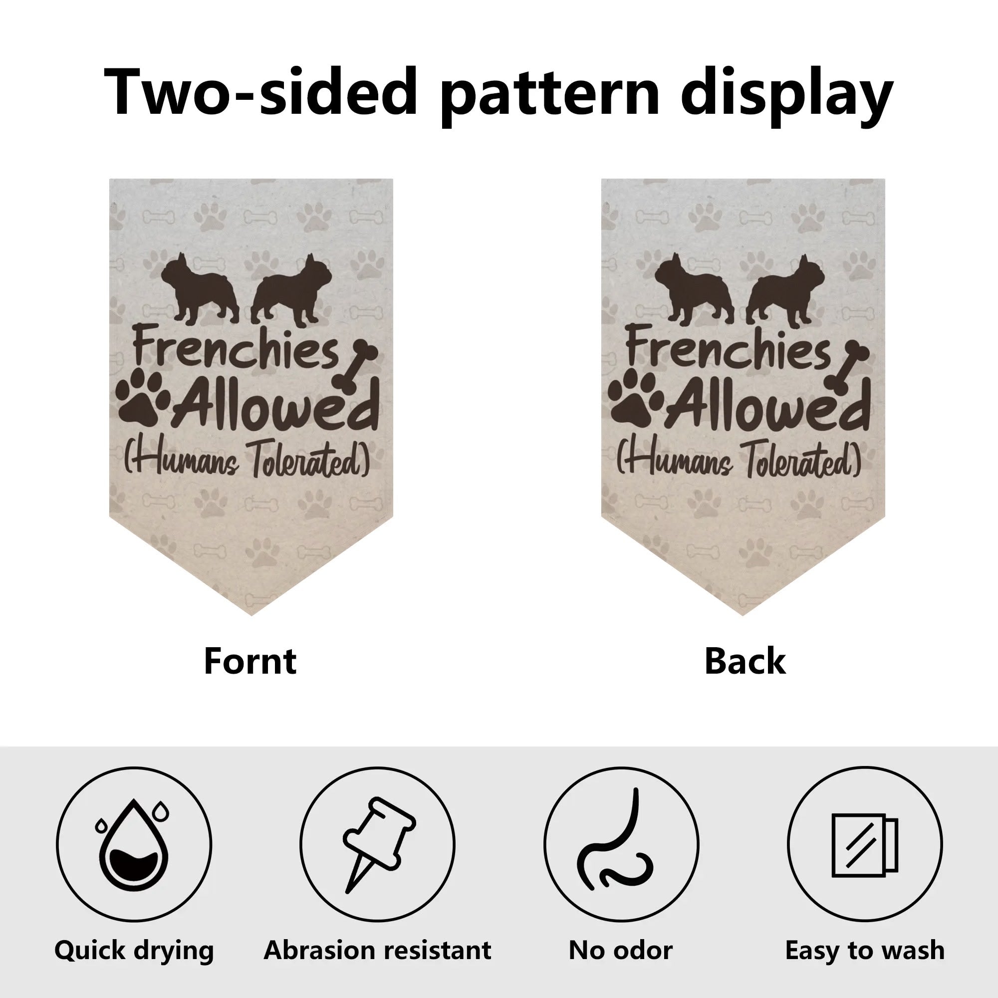 French Bulldog Walter Garden Flag Banner Comfy Pet Product