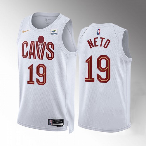 White Nike Cleveland Cavaliers #19 Jersey - High-Quality Polyester