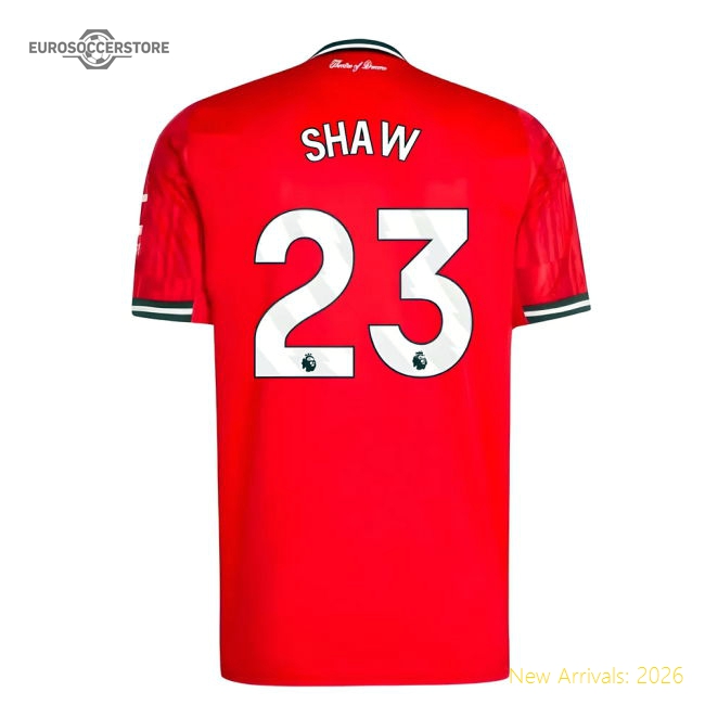 Authentic 2025-2026 Man Utd Home Shirt (shaw 23) - Premium Quality