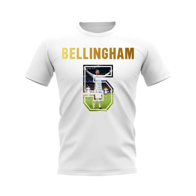 Jude Bellingham Name And Number Real Madrid official style T-Shirt ...