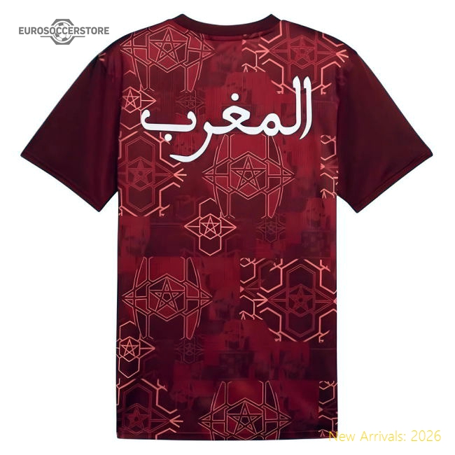 Premium 2024-2025 Morocco National Team Prematch Ss Jersey (red)