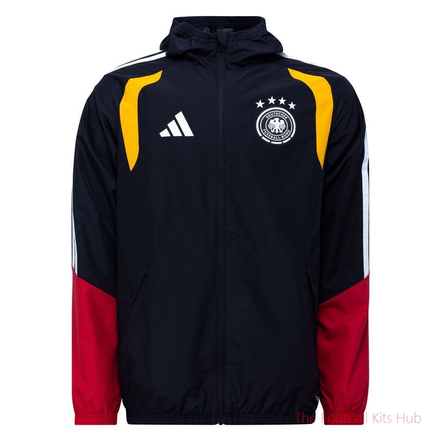 Germany Jacket Tiro 26 All Weather World Cup 2026 - Black