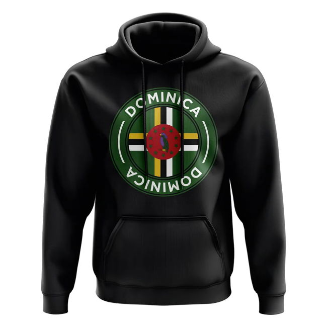 Match-Ready Championship Dominica Football Badge Hoodie (Black)