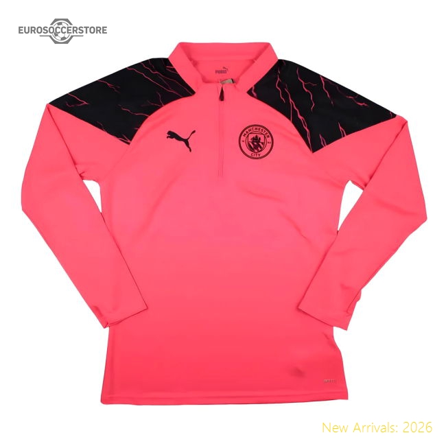 2023-2024 Man City Training Half Zip Top (Sunset Glow)