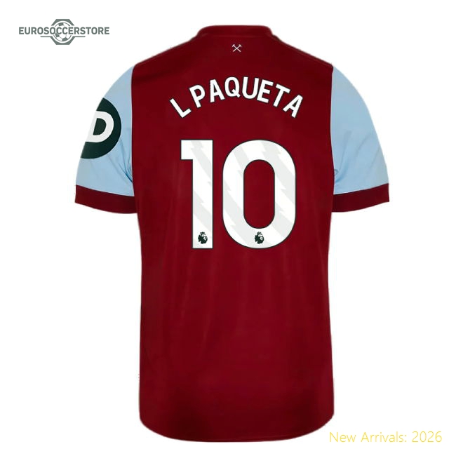 2023-2024 West Ham Kids Gentle L Paqueta Jersey Drycell