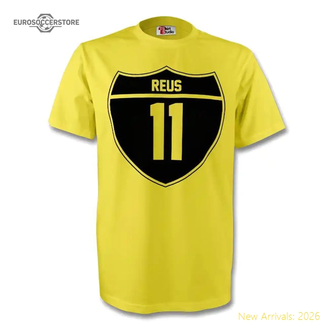 Official Marco Reus Borussia Dortmund Crest Tee (Yellow)