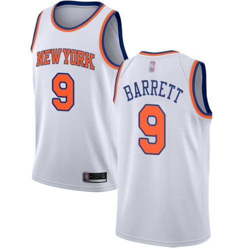 Nike New York Knicks #9 R.J. Barrett White Youth NBA Swingman Association Edition Jersey Youth