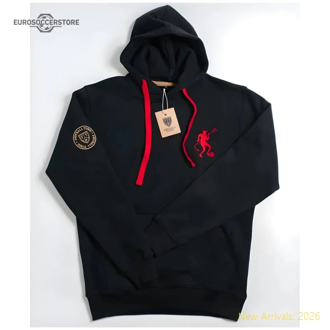 Retro Manchester Football Hoodie The Devil (Black) Fan Edition