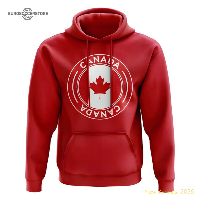 Canada Football Badge Hoodie (Red)