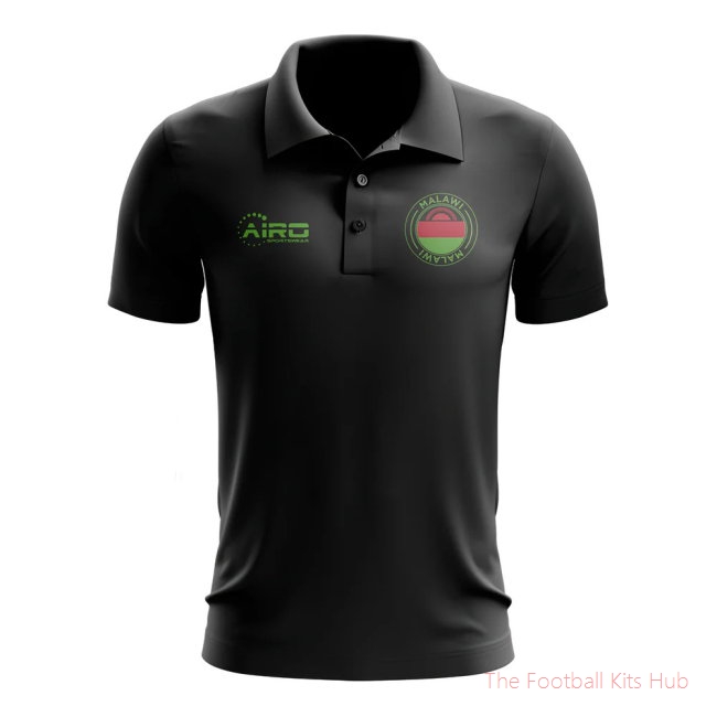 Men Malawi Football Polo Shirt (Black)