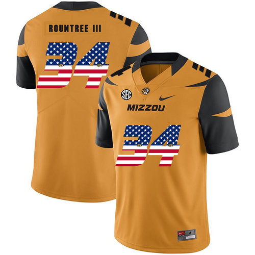 Men's None Gold 2024 official Larry Rountree #34 performance Jersey