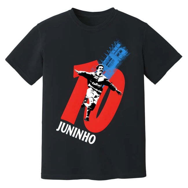 Official Juninho Middlesbrough Premier League Legend T-Shirt (Black)