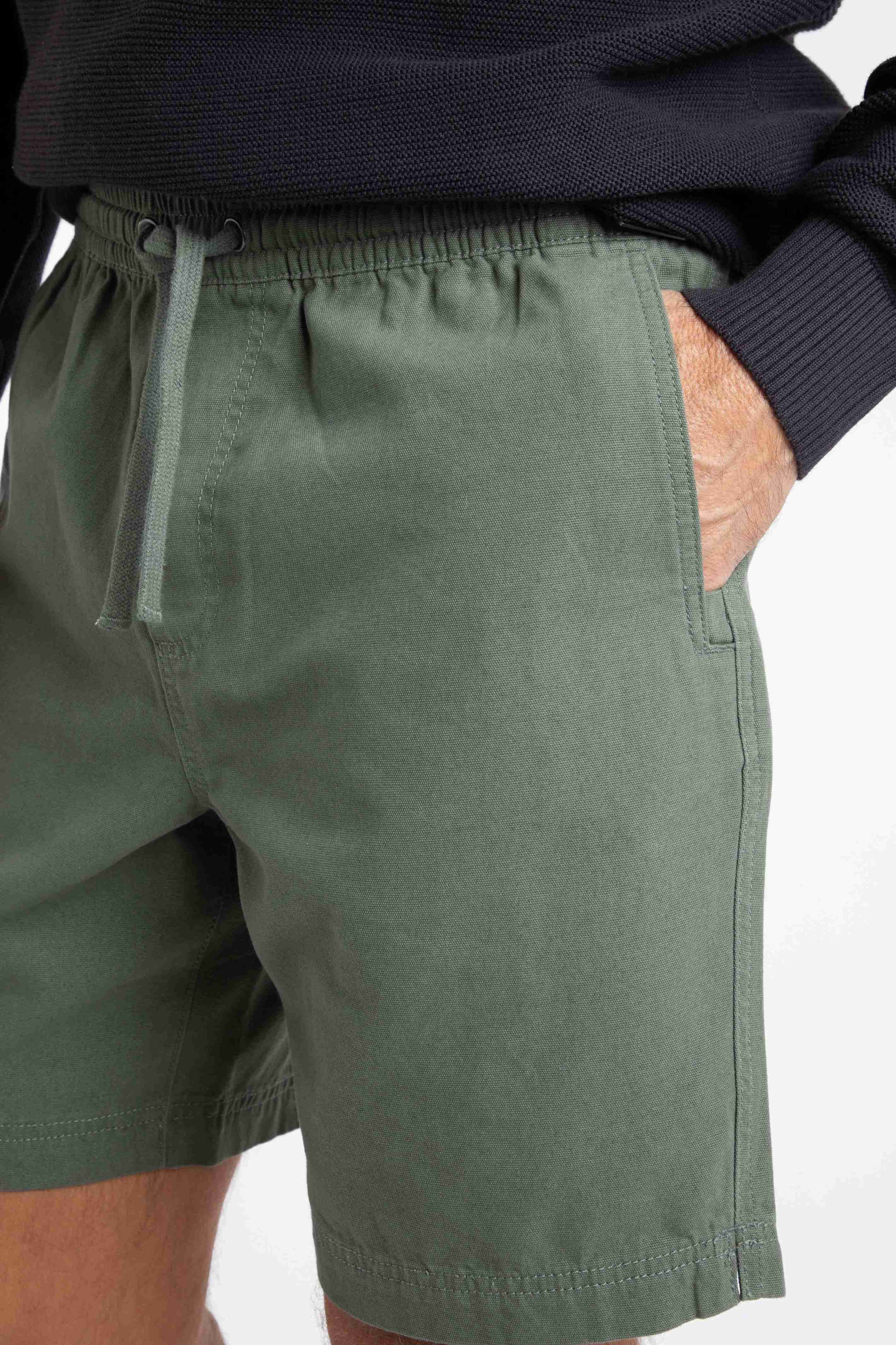 Weston Canvas Shorts Army Green