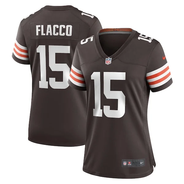 None Joe Flacco Game Jersey - Brown | NFL Player Jersey | NFL Football