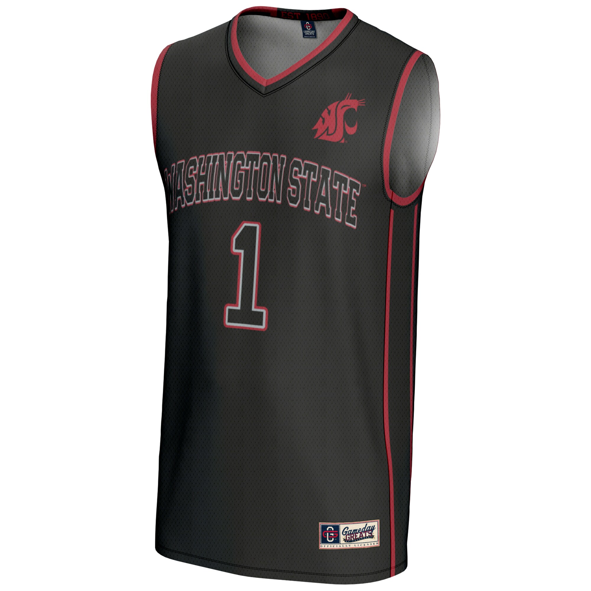 [DDG] Washington State Cougars GameDay Greats Youth Lightweight Basketball Jersey - Black