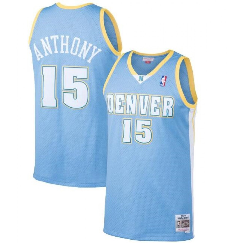 Authentic 15 Denver Nuggets Jersey Blue - - NBA Collection