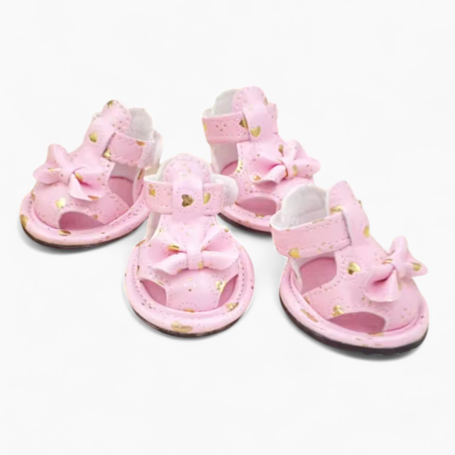 Lovepaw Frenchie Bow Sandals – Adjustable Adorable Heart Shoes
