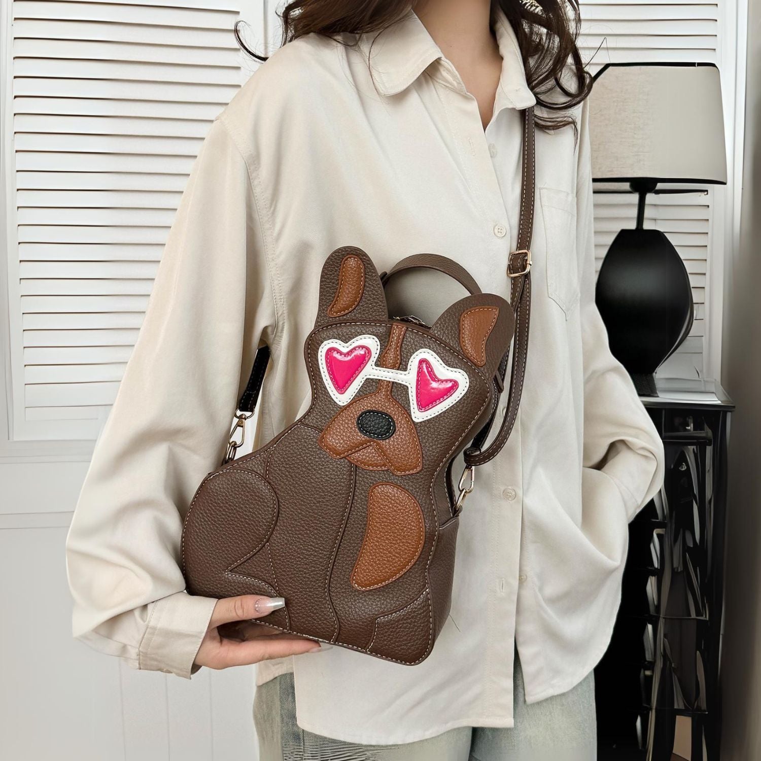 French Bulldog-shaped Crossbody Bag for Women