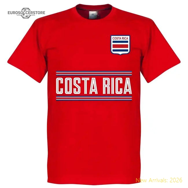 Costa Rica Campbell 9 Team T-shirt - Red - Fantastic Value