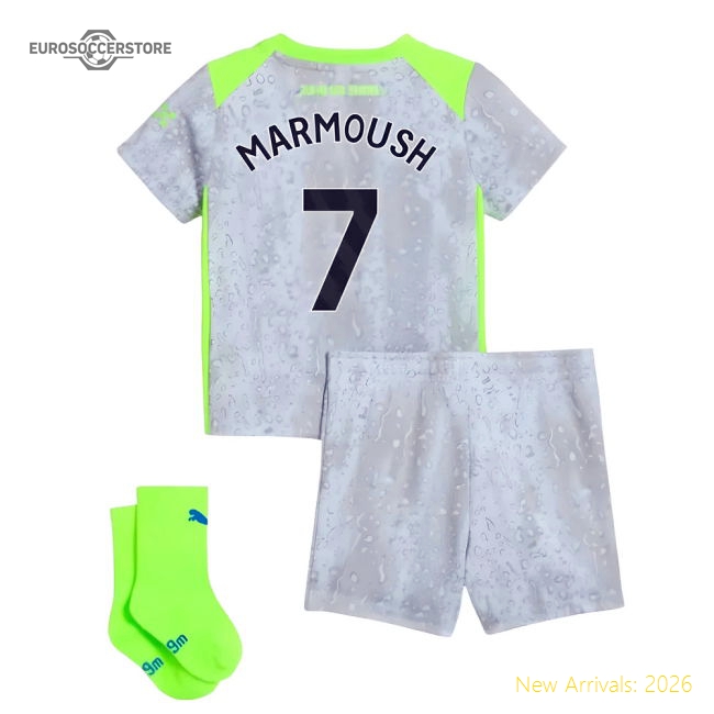 Premium 2025-2026 Man City Third Baby Kit (marmoush 7) - Premium