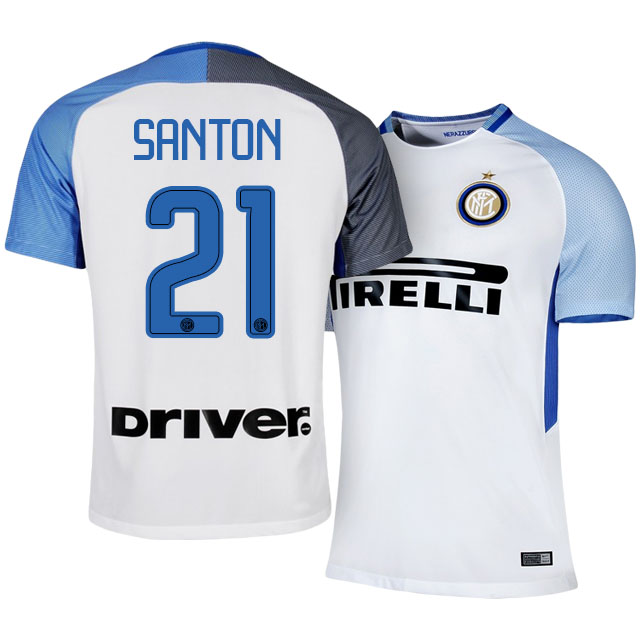 Inter Milan Away 201718 21 Davide Santon Soccer Jersey Shirt -
