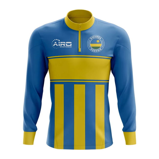 Match-Ready Aero-Dynamic Rwanda Concept Football Half Zip Midlayer Top