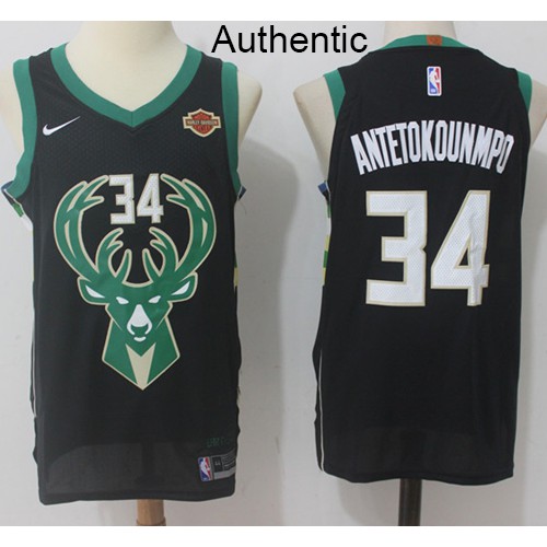 Black MIL Giannis Antetokounmpo #34 Nike High-Quality Jersey
