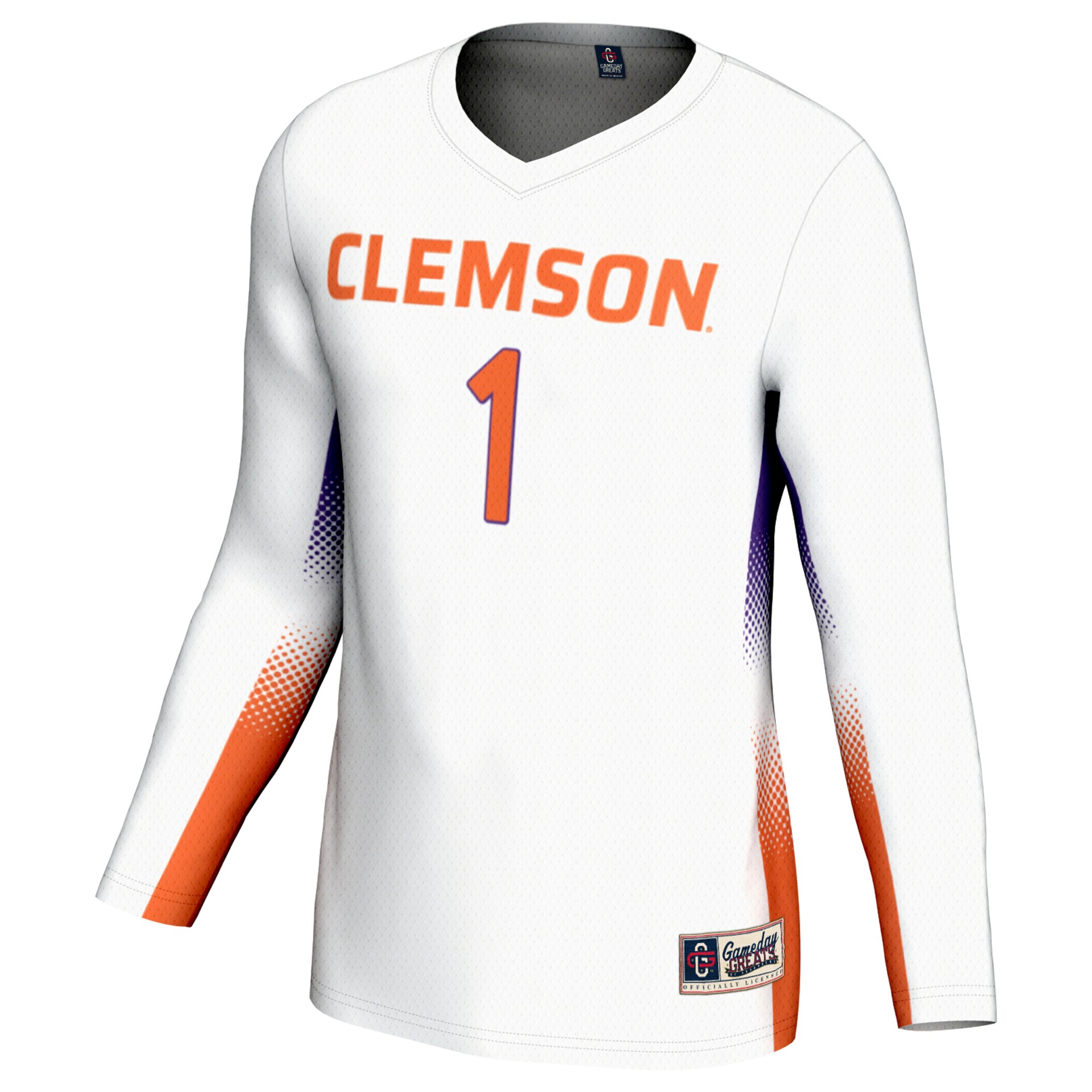 [DDG] Clemson Tigers GameDay Greats Youth Lightweight Women's Volleyball Jersey - White