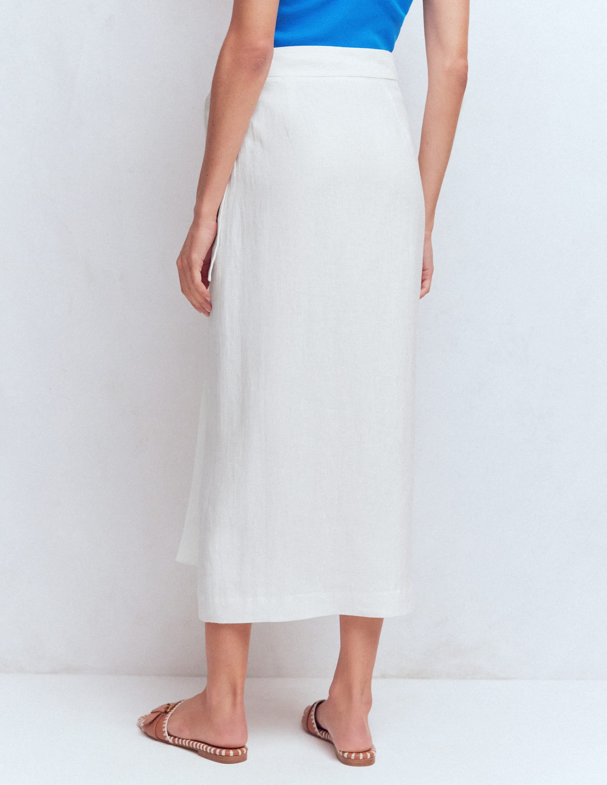 Dimitra Linen Column Skirt