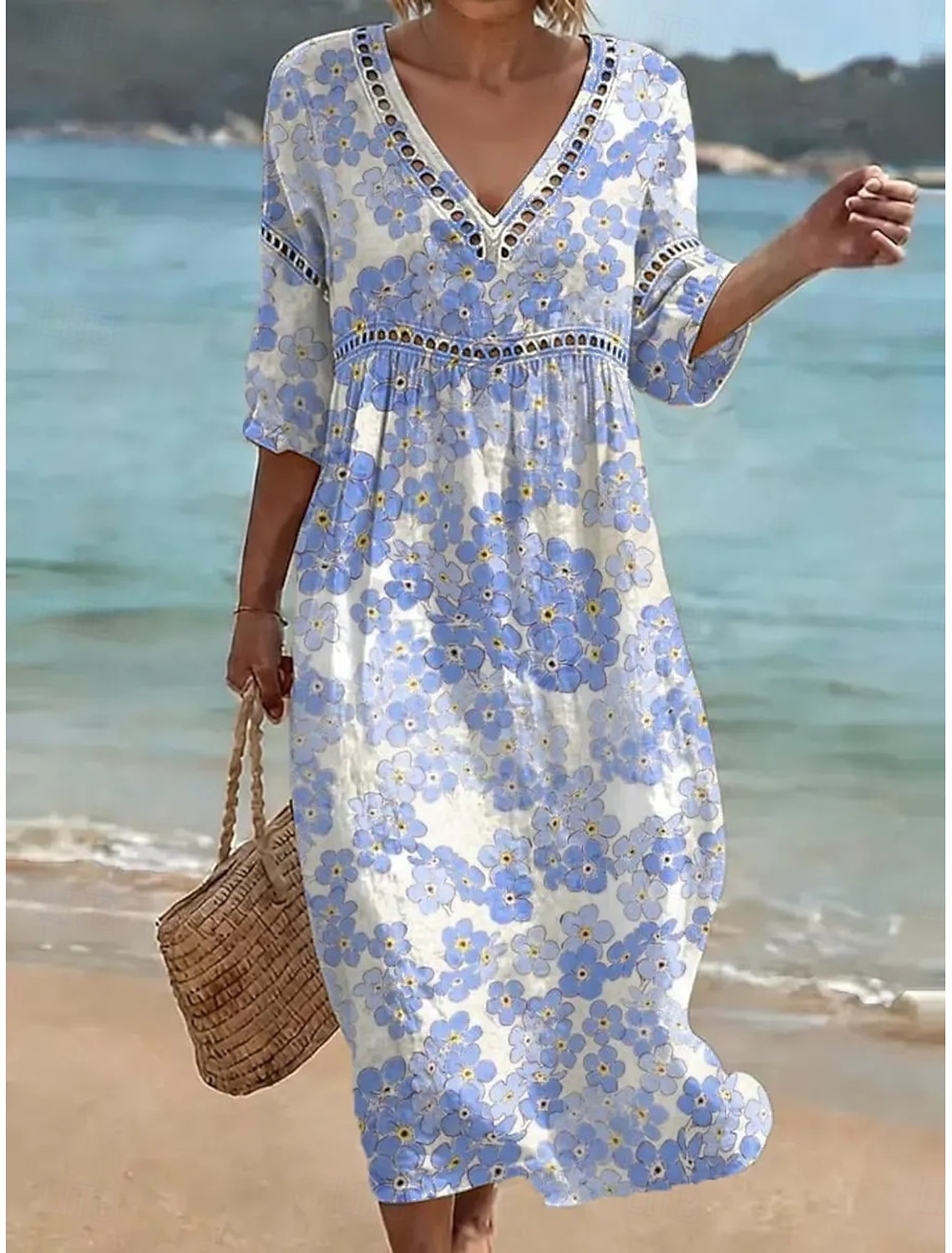 Women's Blouse Lace Solid Color Stylish Casual Short Sleeve Asymmetrical Regular Tops Casual Daily White Summer Spring