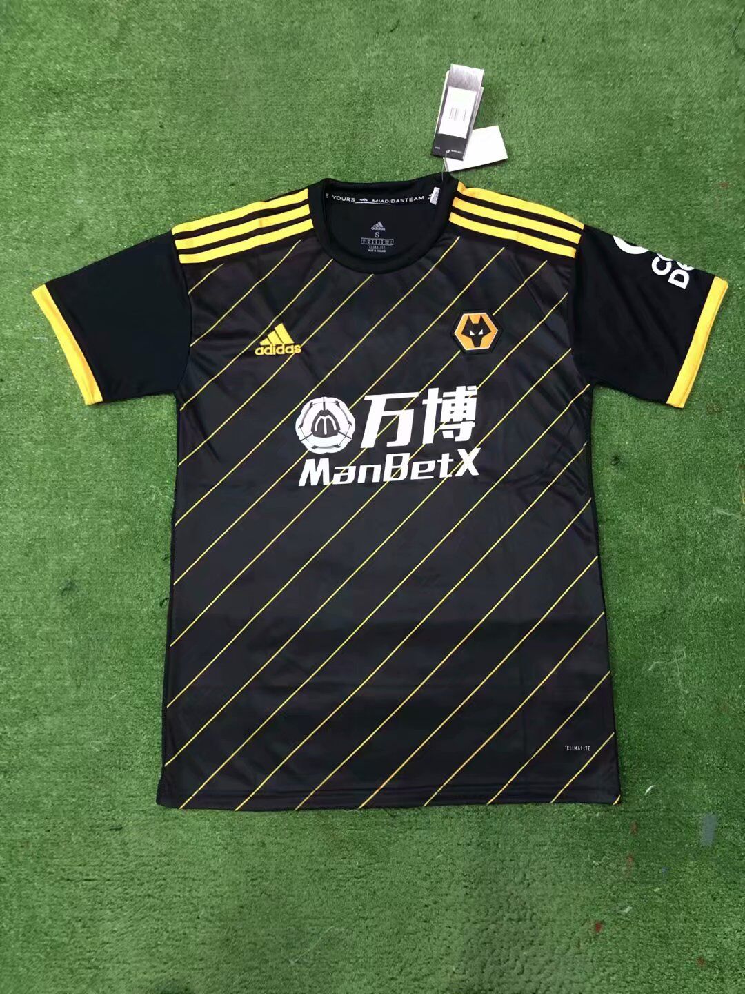 2019-20 Wolverhampton Wanderers Away Black Soccer Jerseys Shirt -
