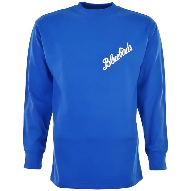 Cardiff City 1960s Bluebird Retro Football Top