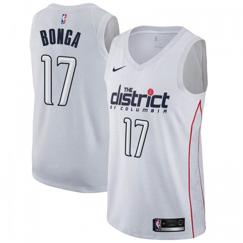 Wizards #17 Isaac Bonga Performance 2024 City NBA Jersey - White