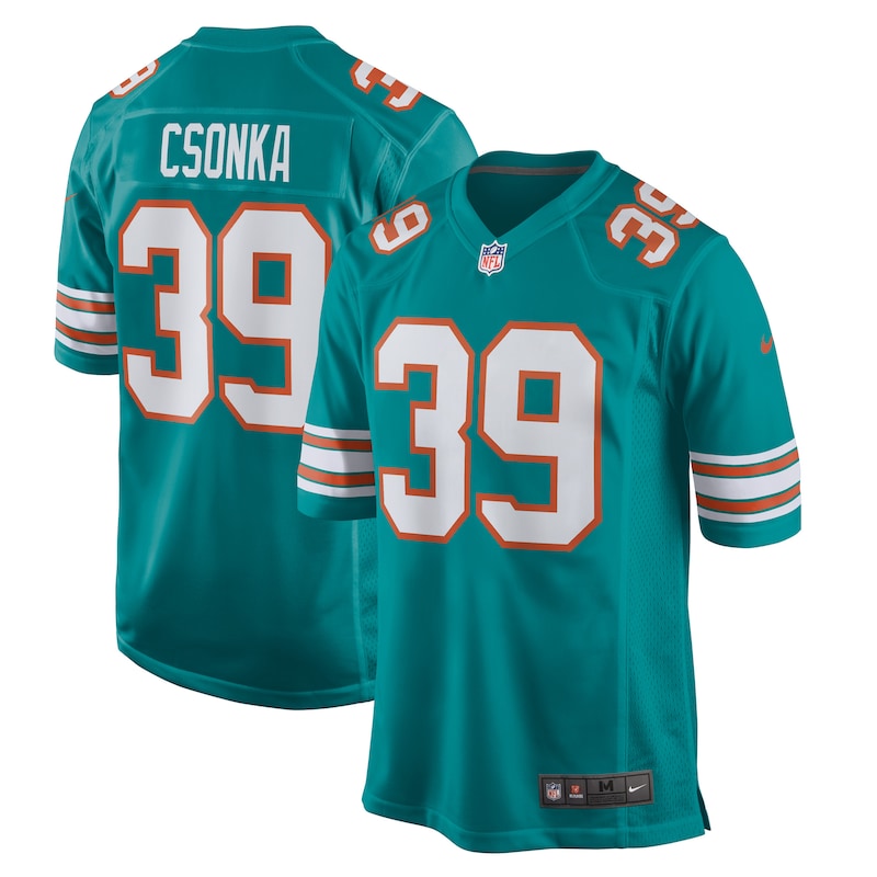 None Larry Csonka MIA Dolphins Sleek Elite Jersey Football Apparel