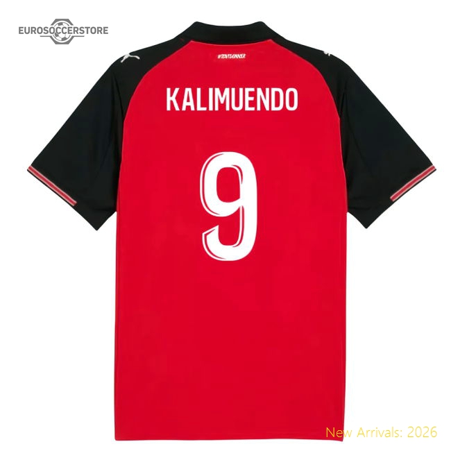 High-quality 2025-2026 Stade Rennais Home Shirt (kalimuendo 9)