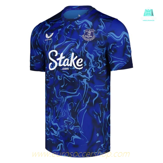 2025-2026 Everton Pre Match Short Sleeve Tee (Blue)